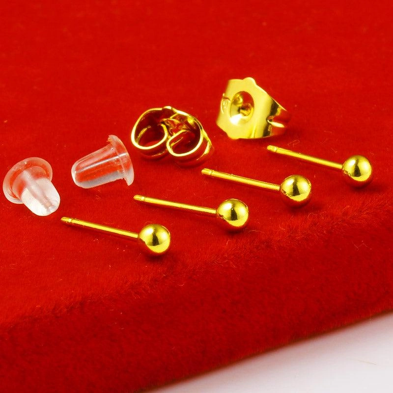 Transfer Bead Round Bead Earrings