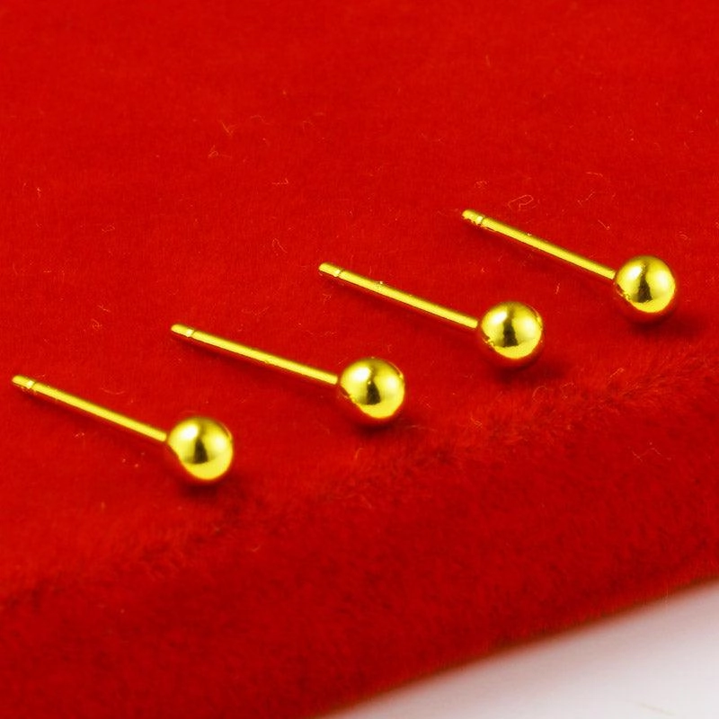 Transfer Bead Round Bead Earrings