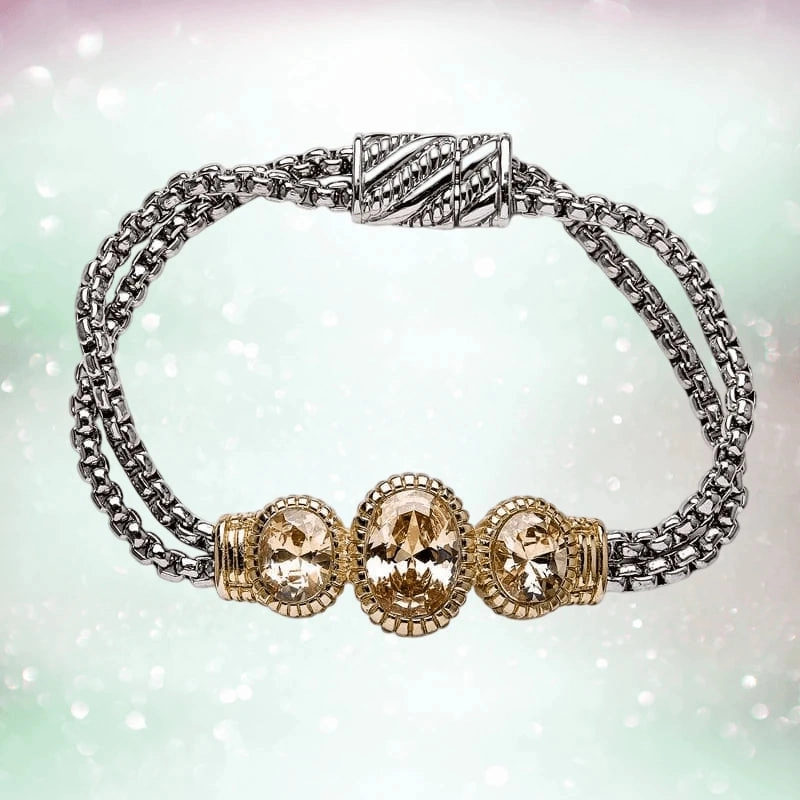 Trinity Champagne Bracelet