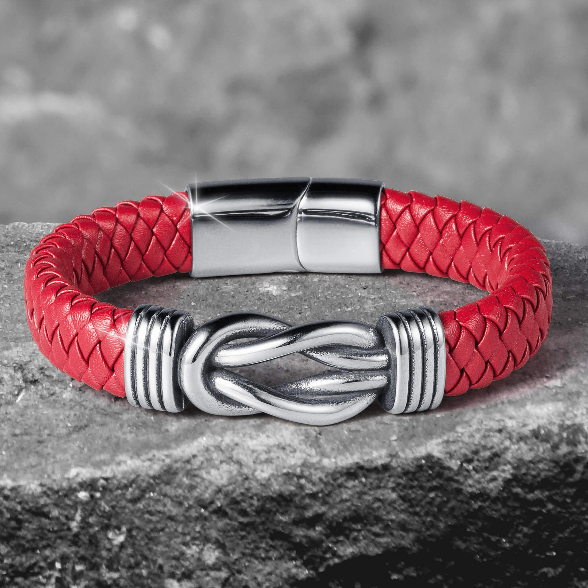 Trinity Red Men's Bracelet