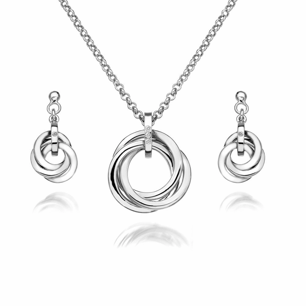 Trio Pendant and Earring Set