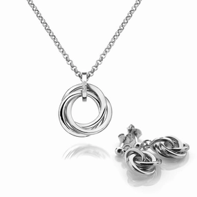 Trio Pendant and Earring Set texture-diamond  