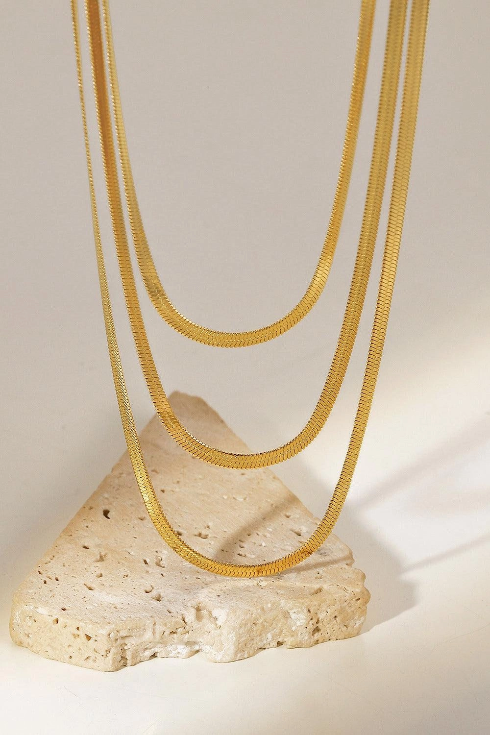 Triple-Layered Snake Chain Necklace