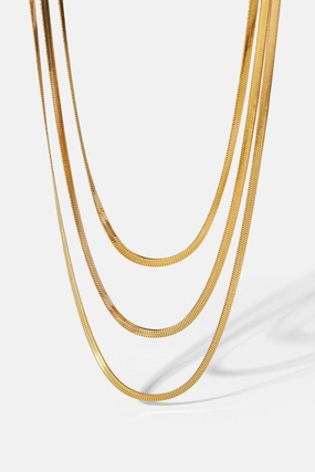 Triple-Layered Snake Chain Necklace 