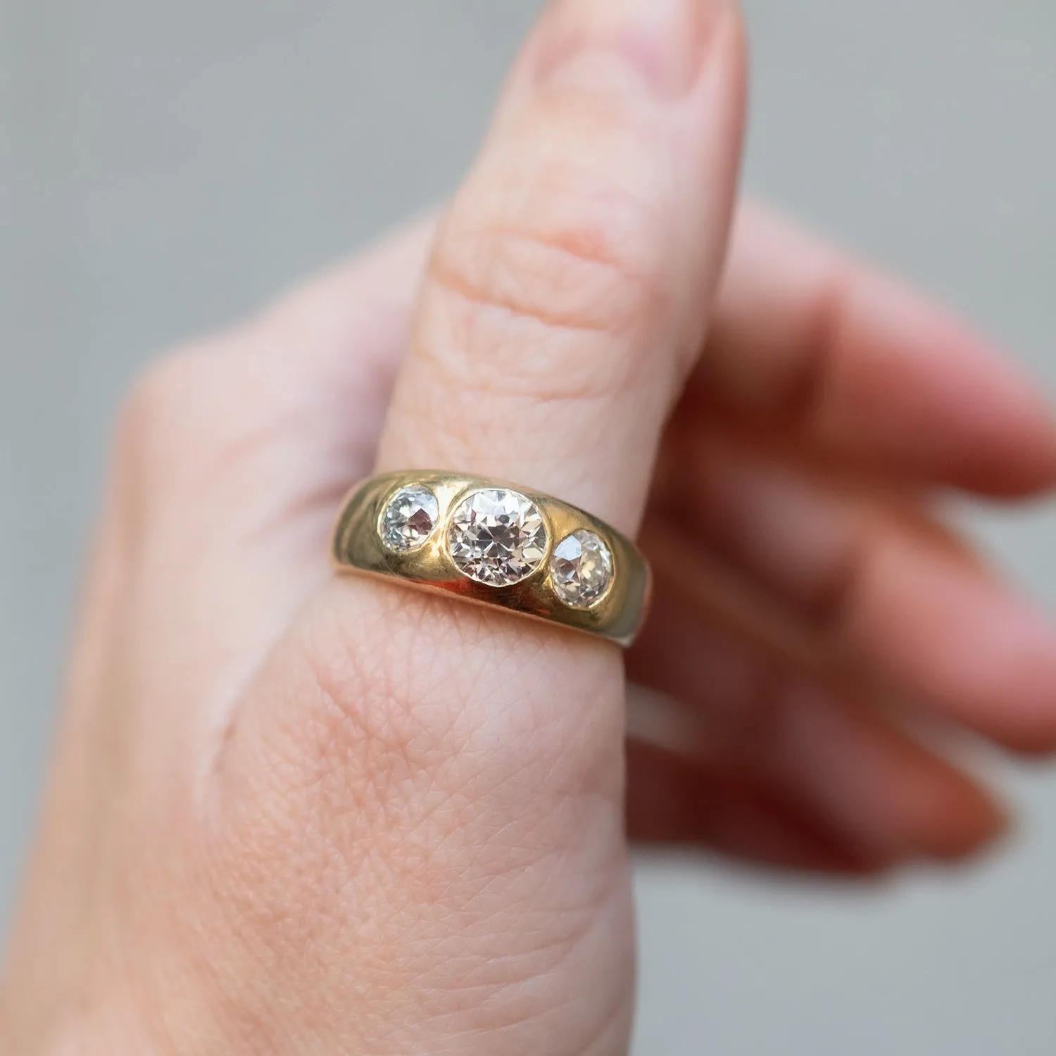 Triple Shine Diamond Ring