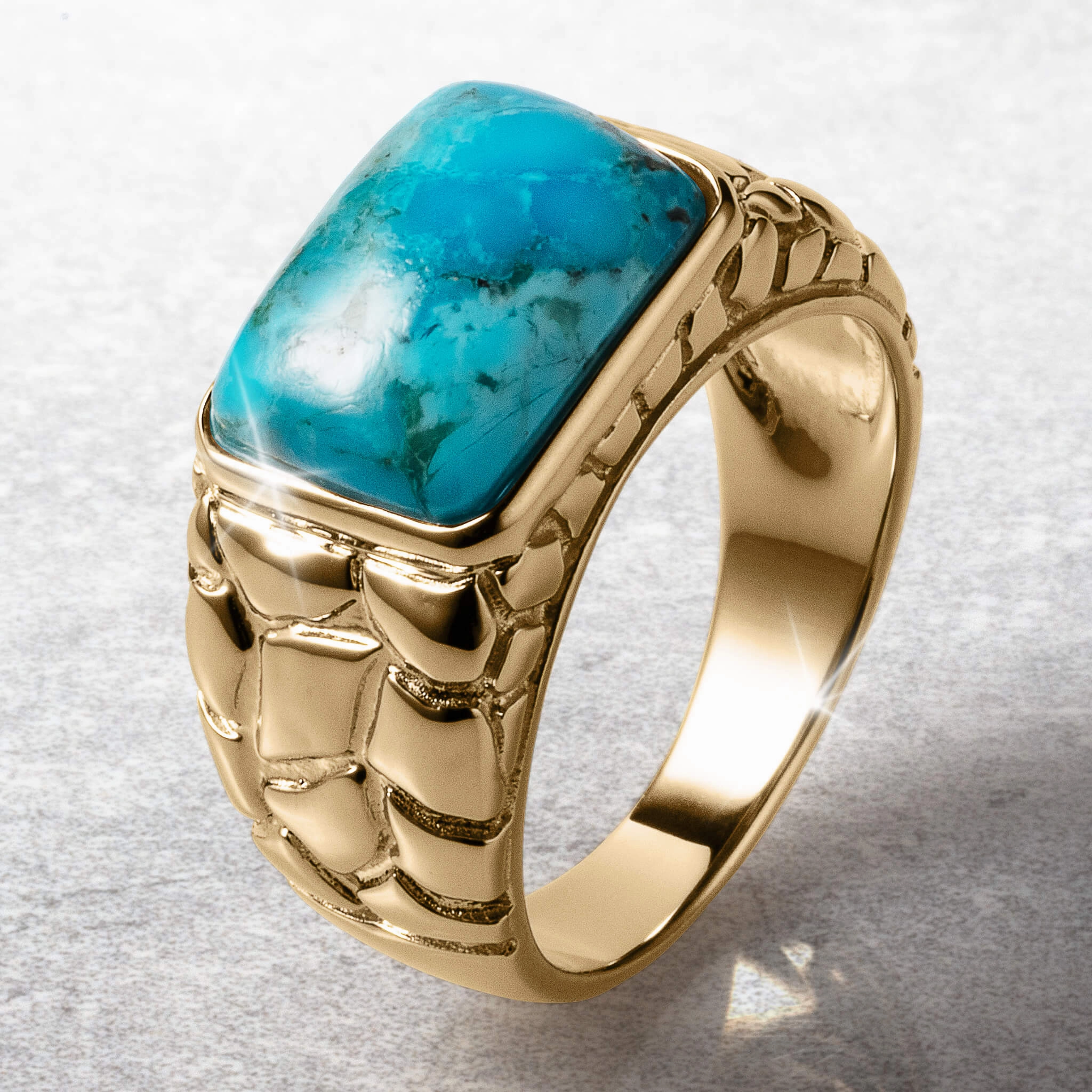 Turquoise Boulevard Men's Ring