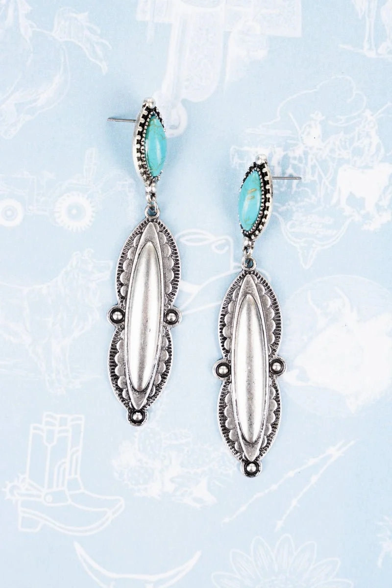 Turquoise Coldsprings Earrings texture-rose-gold  