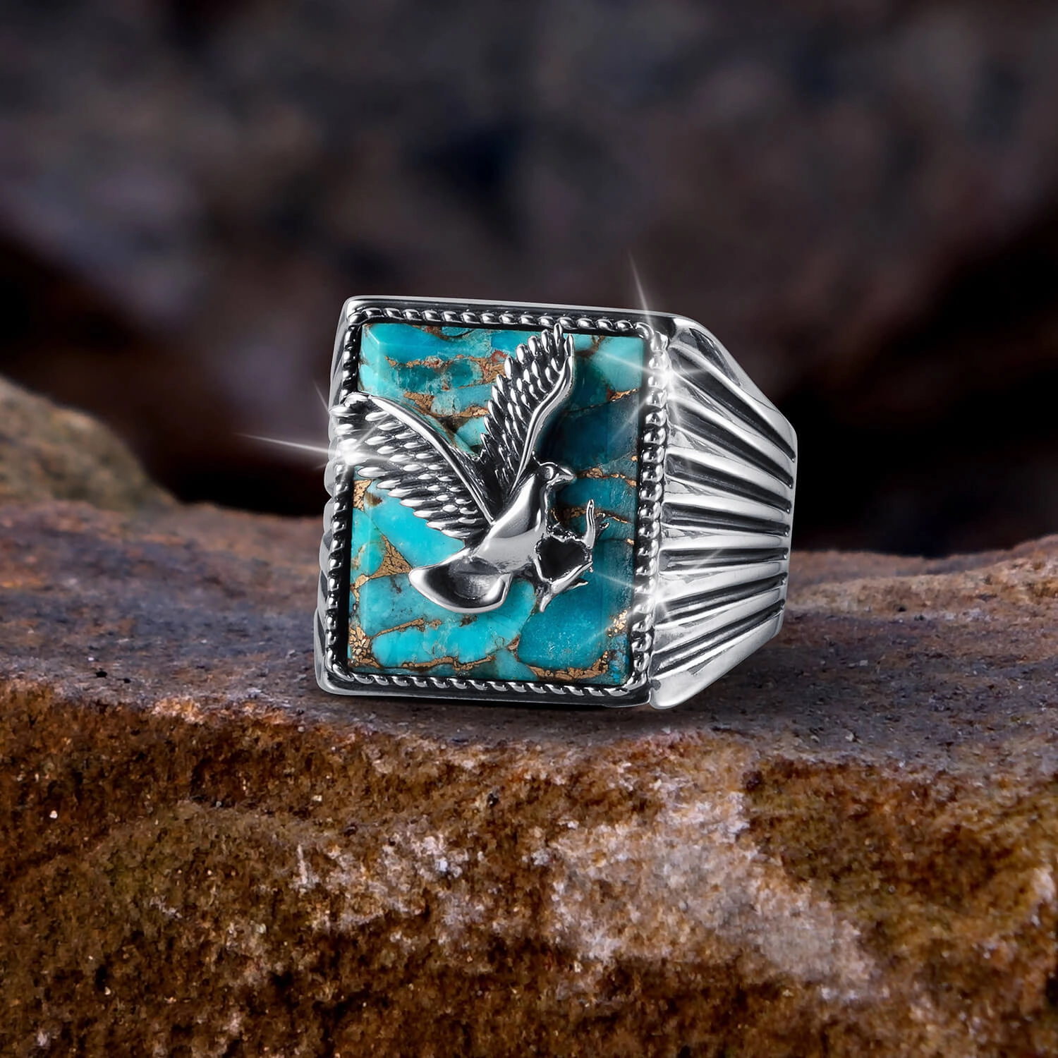 Turquoise Eagle Ring