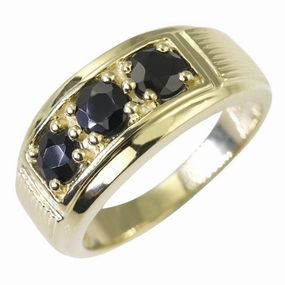 Tuxedo Blue Sapphire Ring 