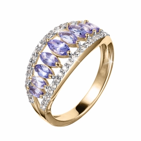Twilight Tanzanite Ring hand-chain-bracelet  