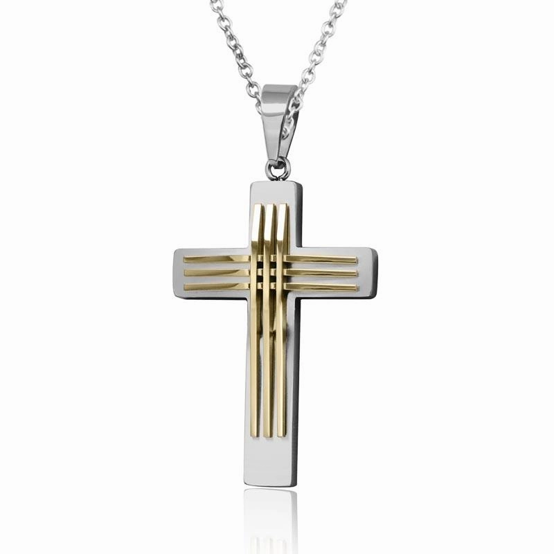 Two Tone Linear Cross 