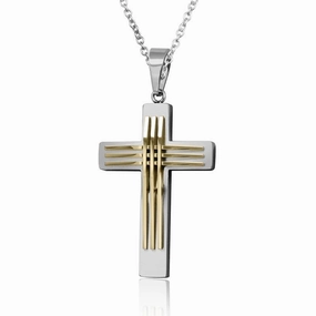 Two Tone Linear Cross 