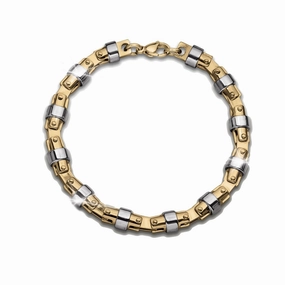 Two Tone Rivets Bracelet 