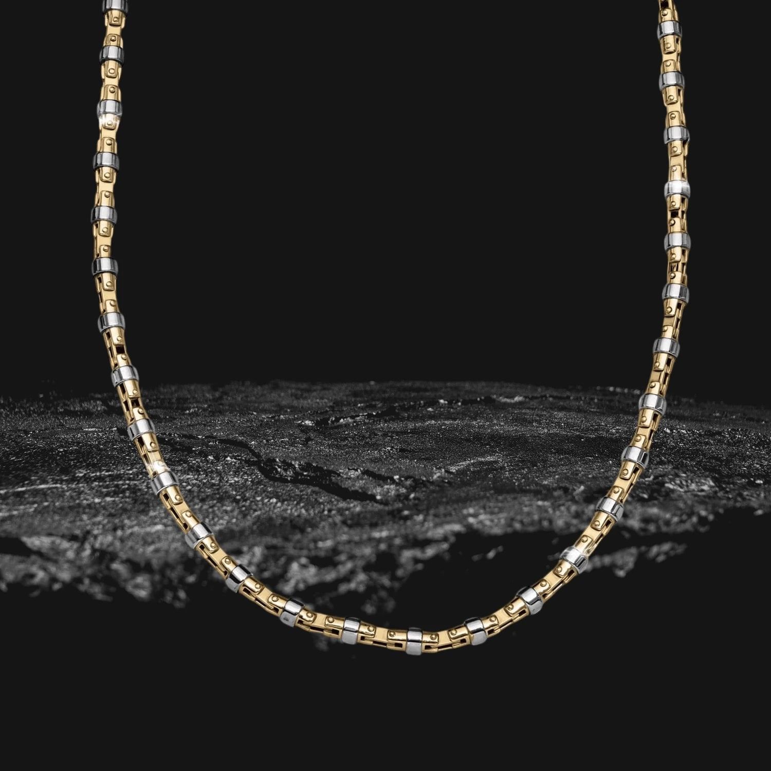 Two-Tone Rivets Necklace