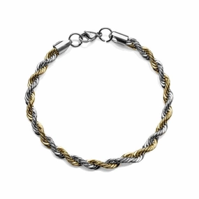 Two-Tone Rope Chain Bracelet 