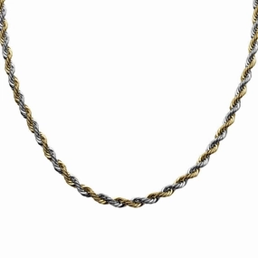 Two Tone Rope Chain Necklace 