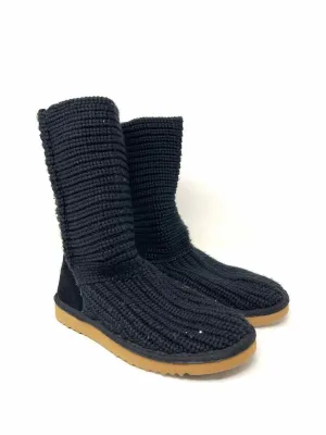 UGG Australia Größe 5 Schwarze Einfarbige Gestrickte Schuhe Stiefel