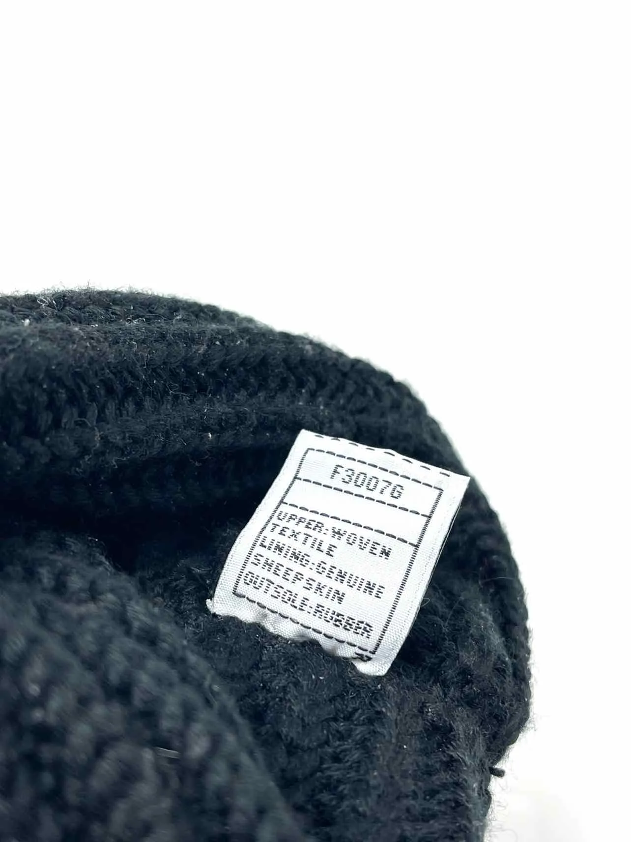 UGG Australia Größe 5 Schwarze Einfarbige Gestrickte Schuhe Stiefel