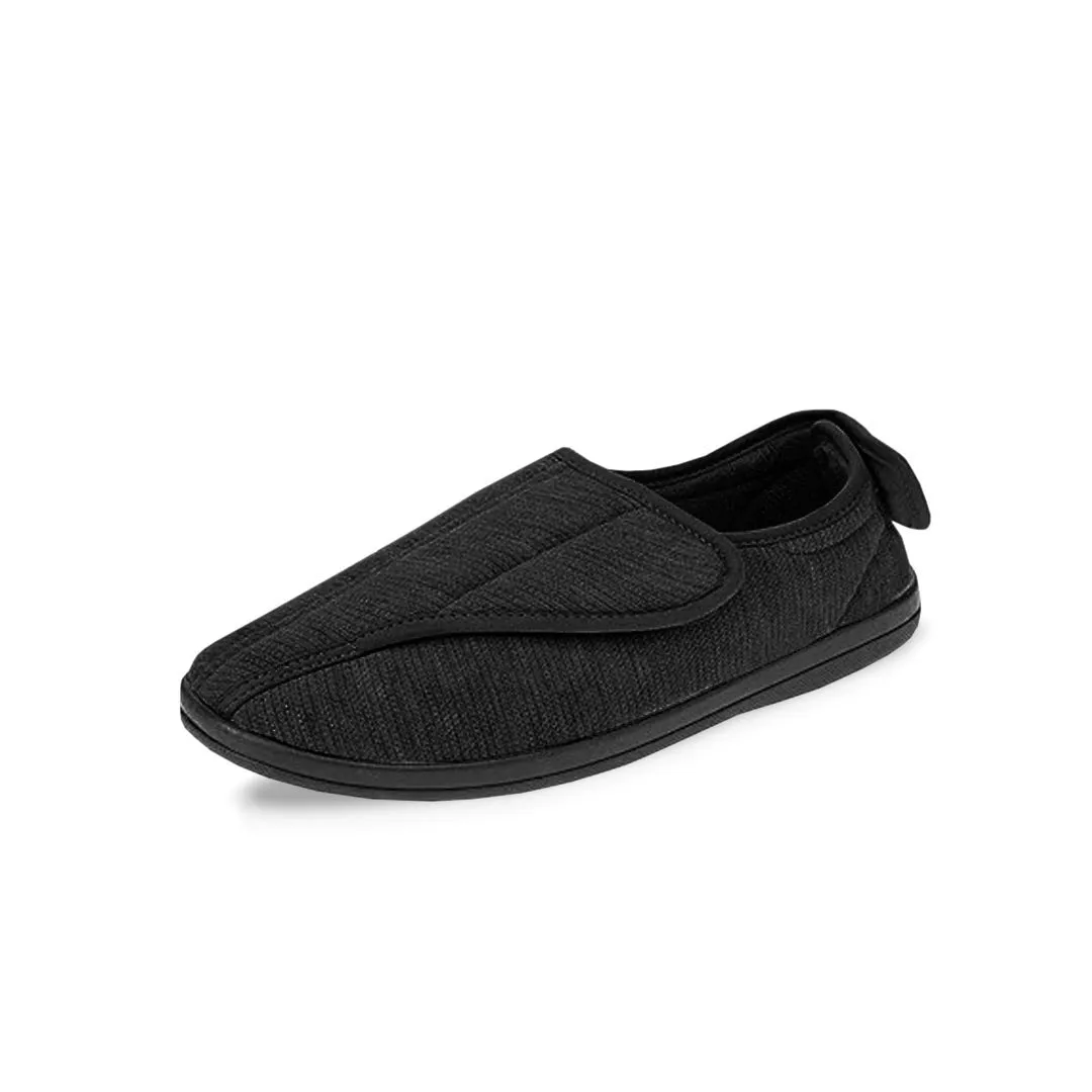 United Supply Co - Herren Hausschuhe mit Klettverschluss (SMF4931BUS BLK)
