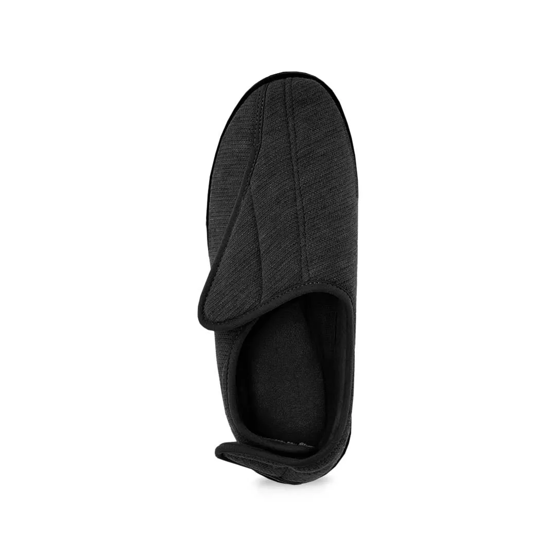 United Supply Co - Herren Hausschuhe mit Klettverschluss (SMF4931BUS BLK)