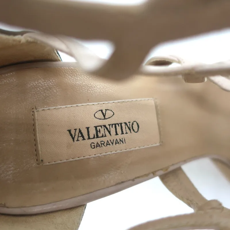 Valentino Cage Knöchelstiefel Schwarz Lackleder & Pulverleder Größe 39,5