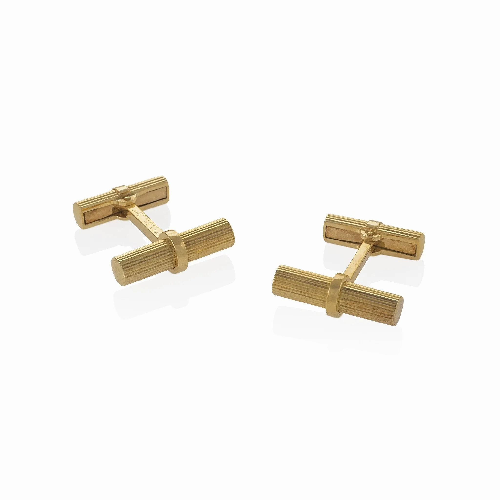 Van Cleef &amp; Arpels Gold Cylinder Cuff Links