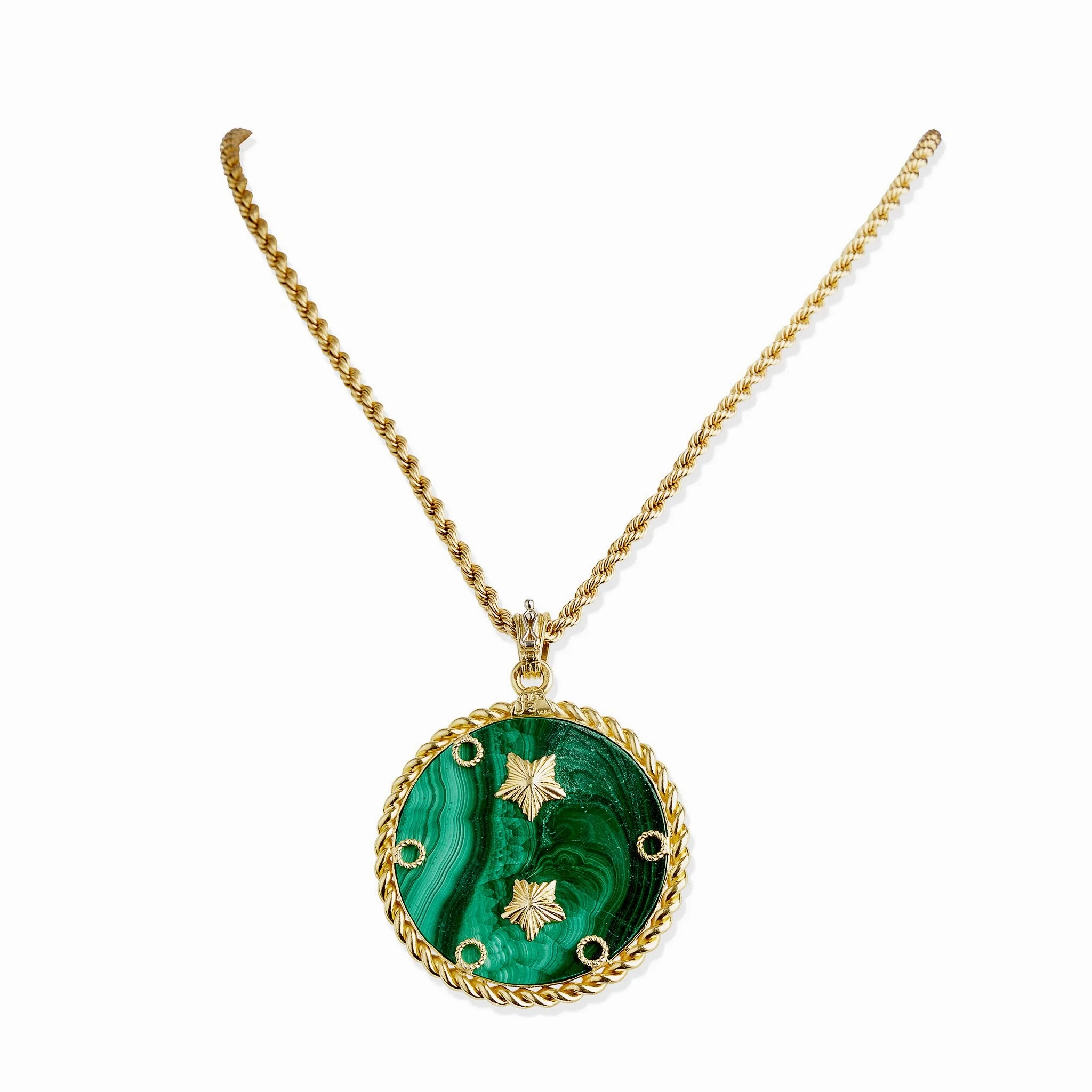 Van Cleef &amp; Arpels Malachite and Diamond Virgo Zodiac Pendant