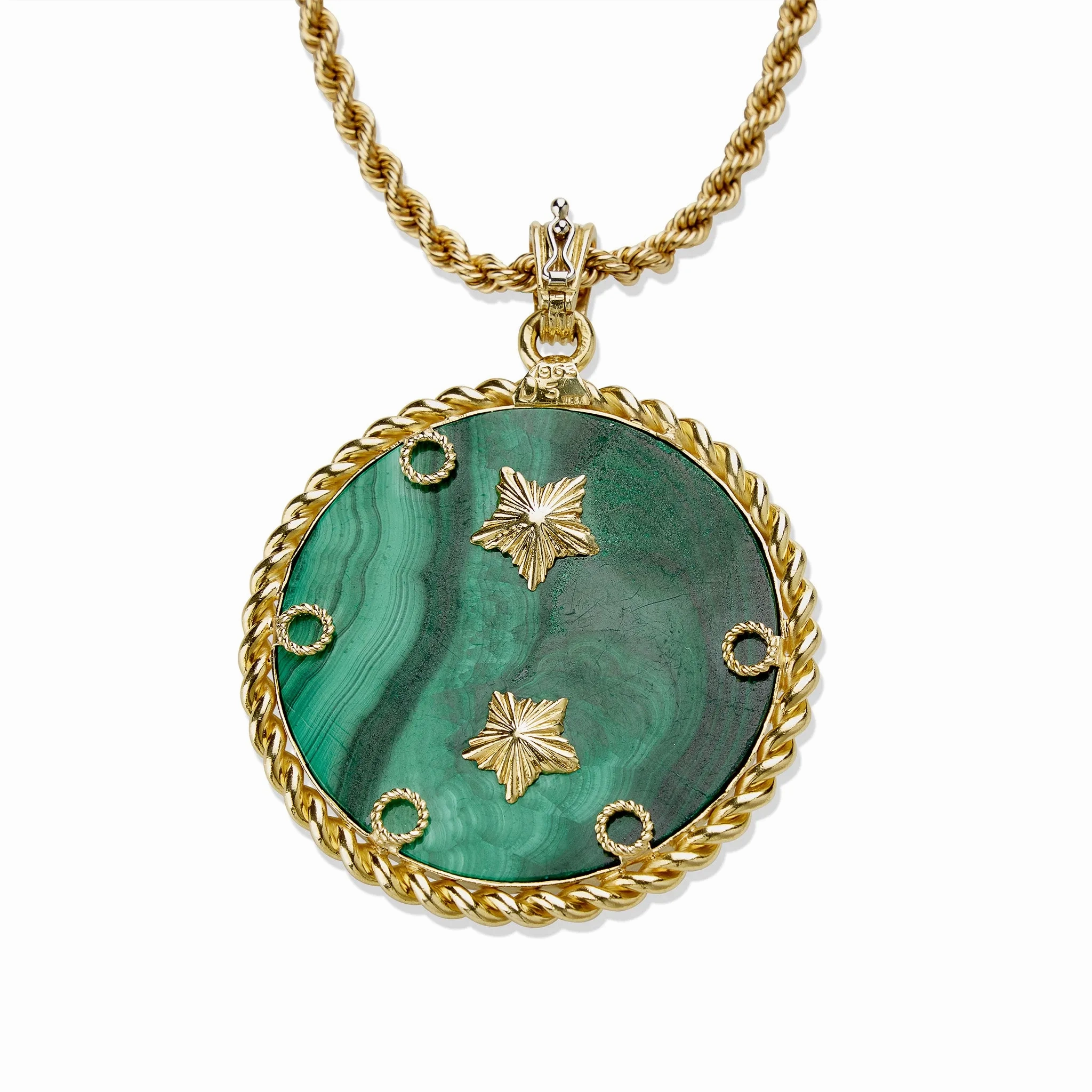 Van Cleef &amp; Arpels Malachite and Diamond Virgo Zodiac Pendant