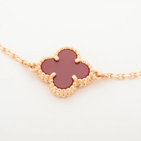 Van Cleef & Arpels Sweet Alhambra Carnelian Bracelet 2023 hand-chain-bracelet  