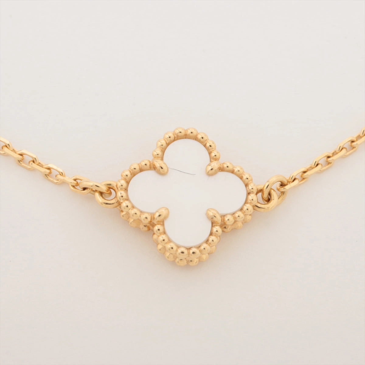 Van Cleef & Arpels Sweet Alhambra White Mother of Pearl MOP Bracelet 2024 Dec