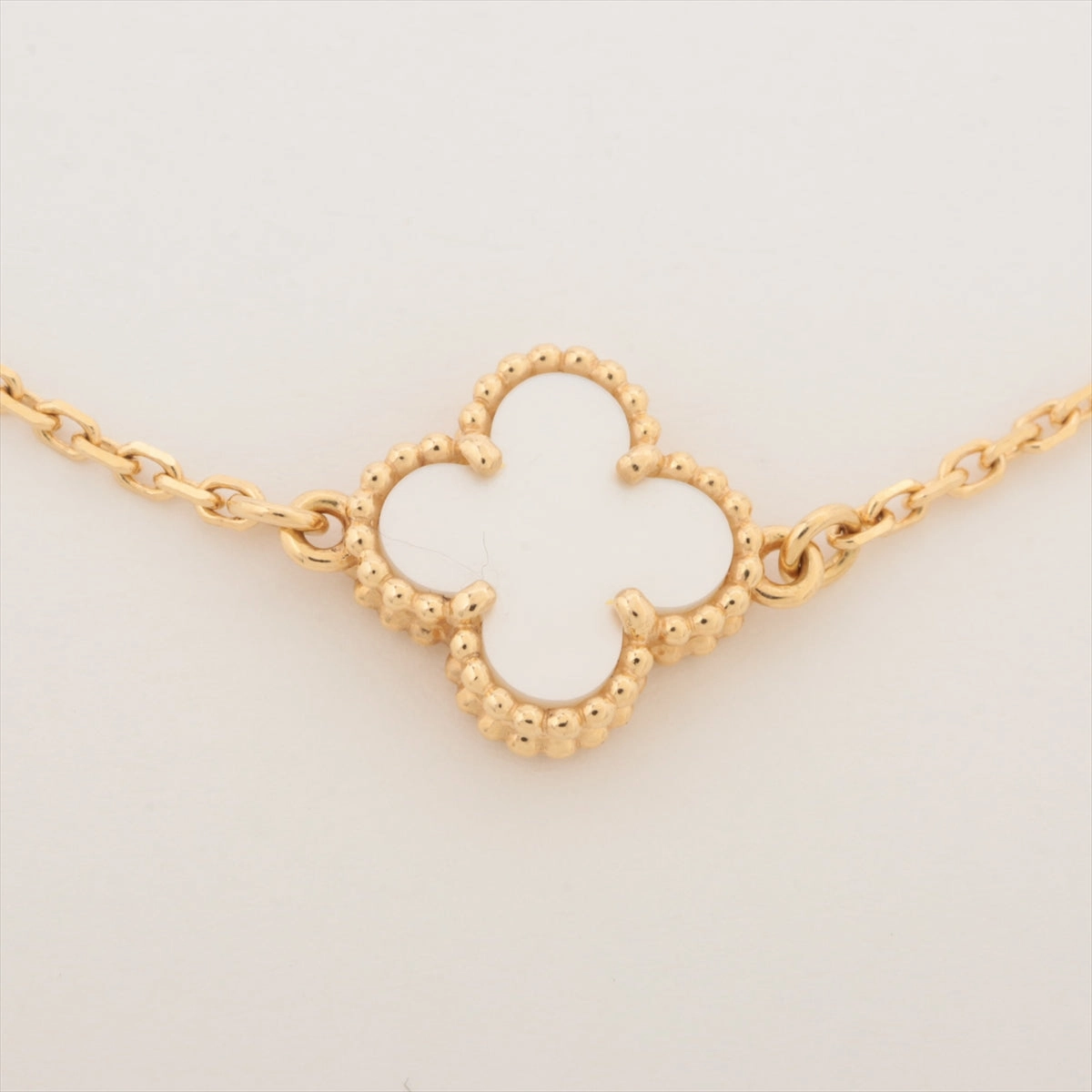 Van Cleef & Arpels Sweet Alhambra White Mother of Pearl MOP Bracelet 2024 Dec