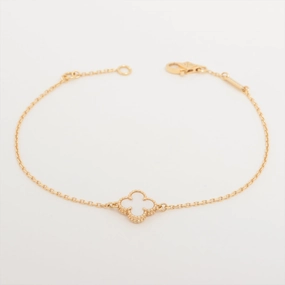 Van Cleef & Arpels Sweet Alhambra White Mother of Pearl MOP Bracelet 2024 Dec hand-chain-bracelet  