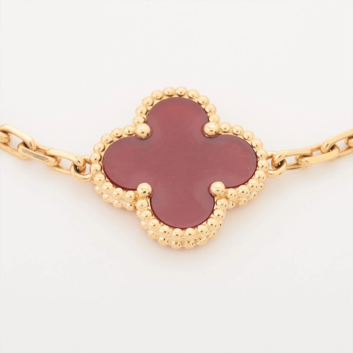 Van Cleef & Arpels Vintage Alhambra 5 Motifs Carnelian Bracelet