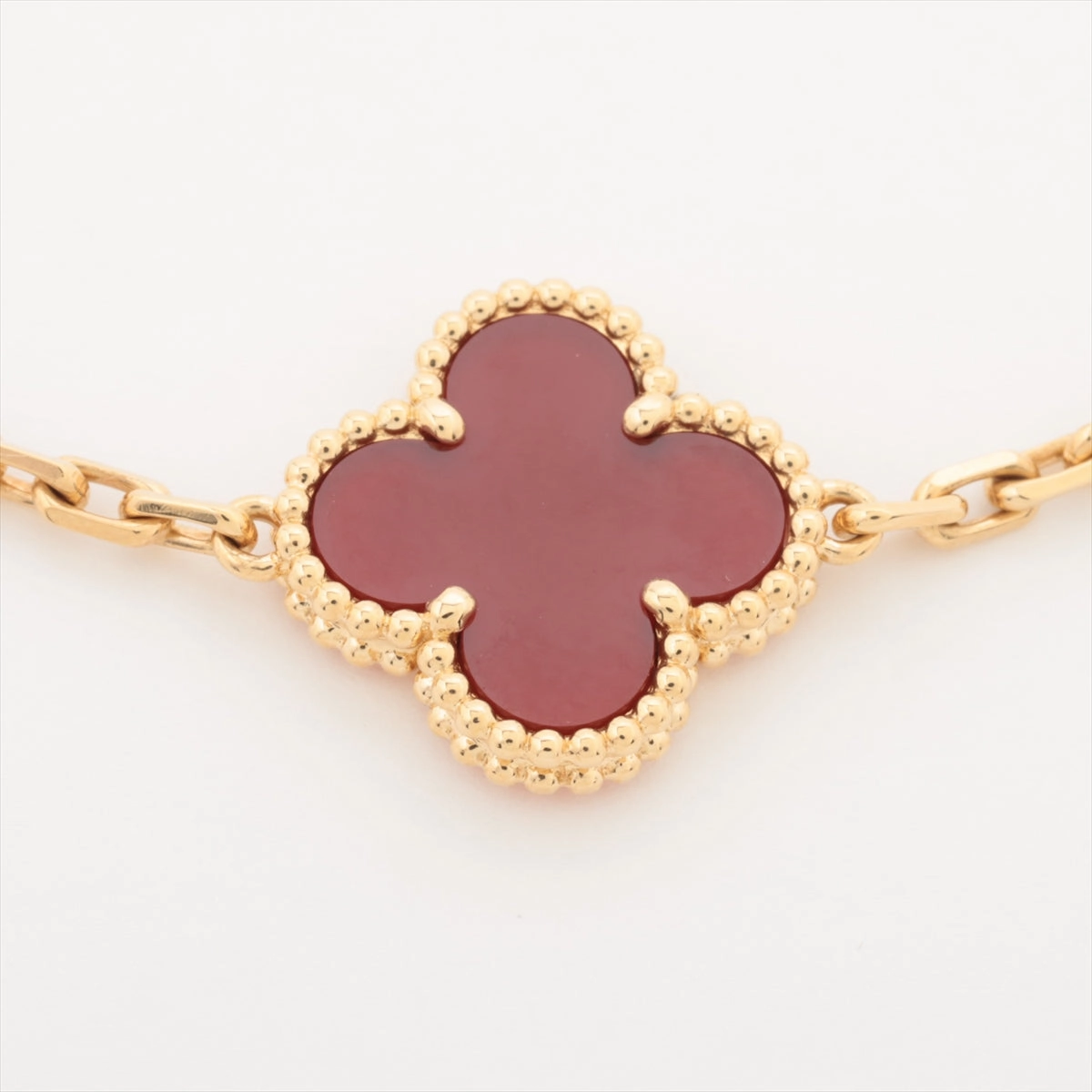 Van Cleef & Arpels Vintage Alhambra 5 Motifs Carnelian Bracelet