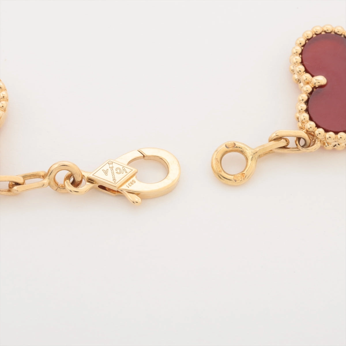Van Cleef & Arpels Vintage Alhambra 5 Motifs Carnelian Bracelet