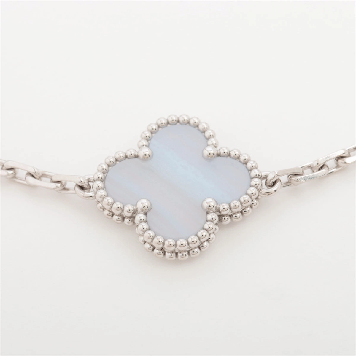 Van Cleef & Arpels Vintage Alhambra 5 Motifs Chalcedony Bracelet