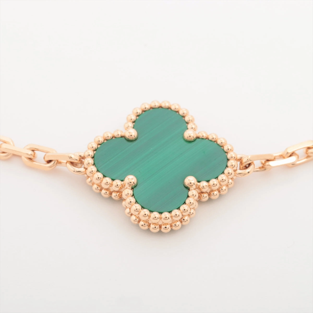 Van Cleef & Arpels Vintage Alhambra 5 Motifs Malachite Bracelet
