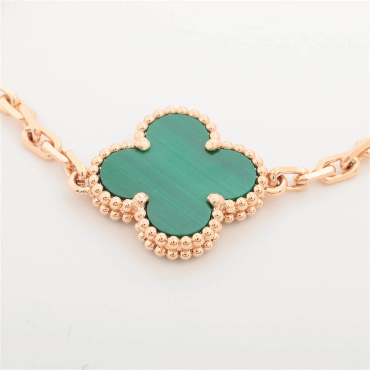 Van Cleef & Arpels Vintage Alhambra 5 Motifs Malachite Bracelet