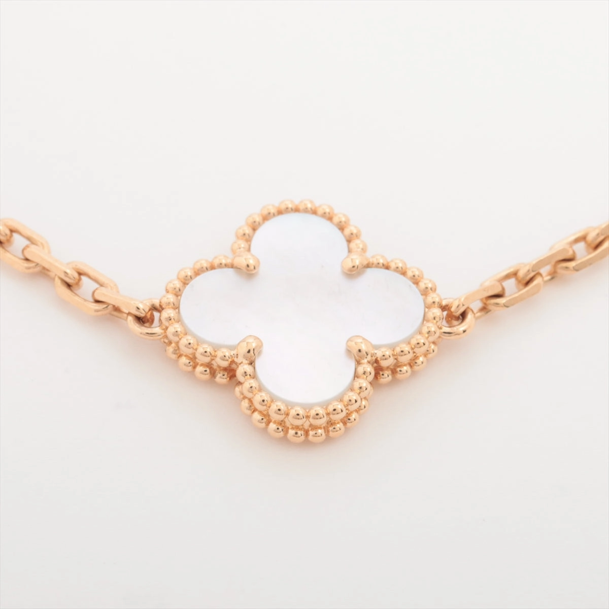 Van Cleef & Arpels Vintage Alhambra 5 Motifs Mother of Pearl MOP Bracelet