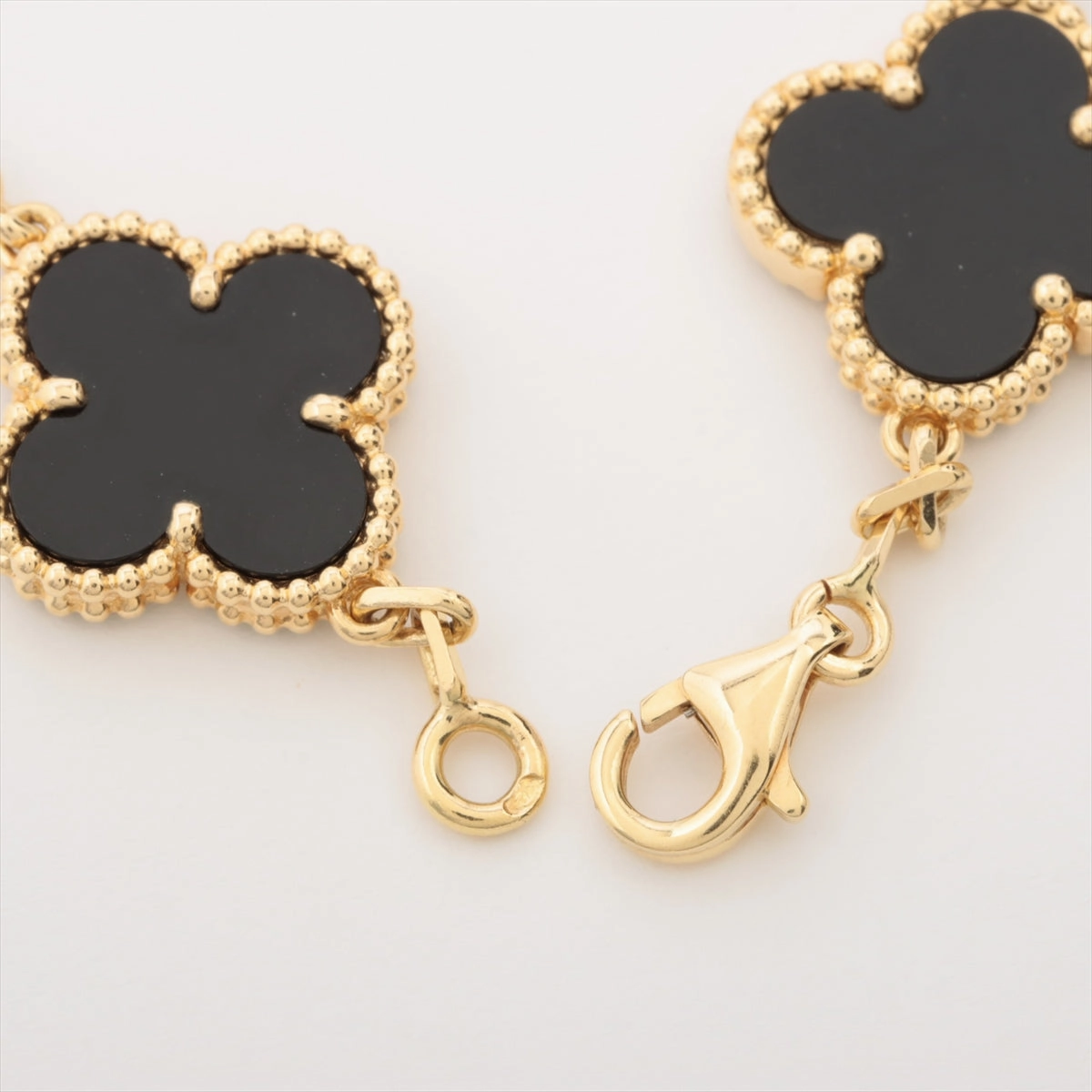 Van Cleef & Arpels Vintage Alhambra 5 Motifs Onyx Bracelet