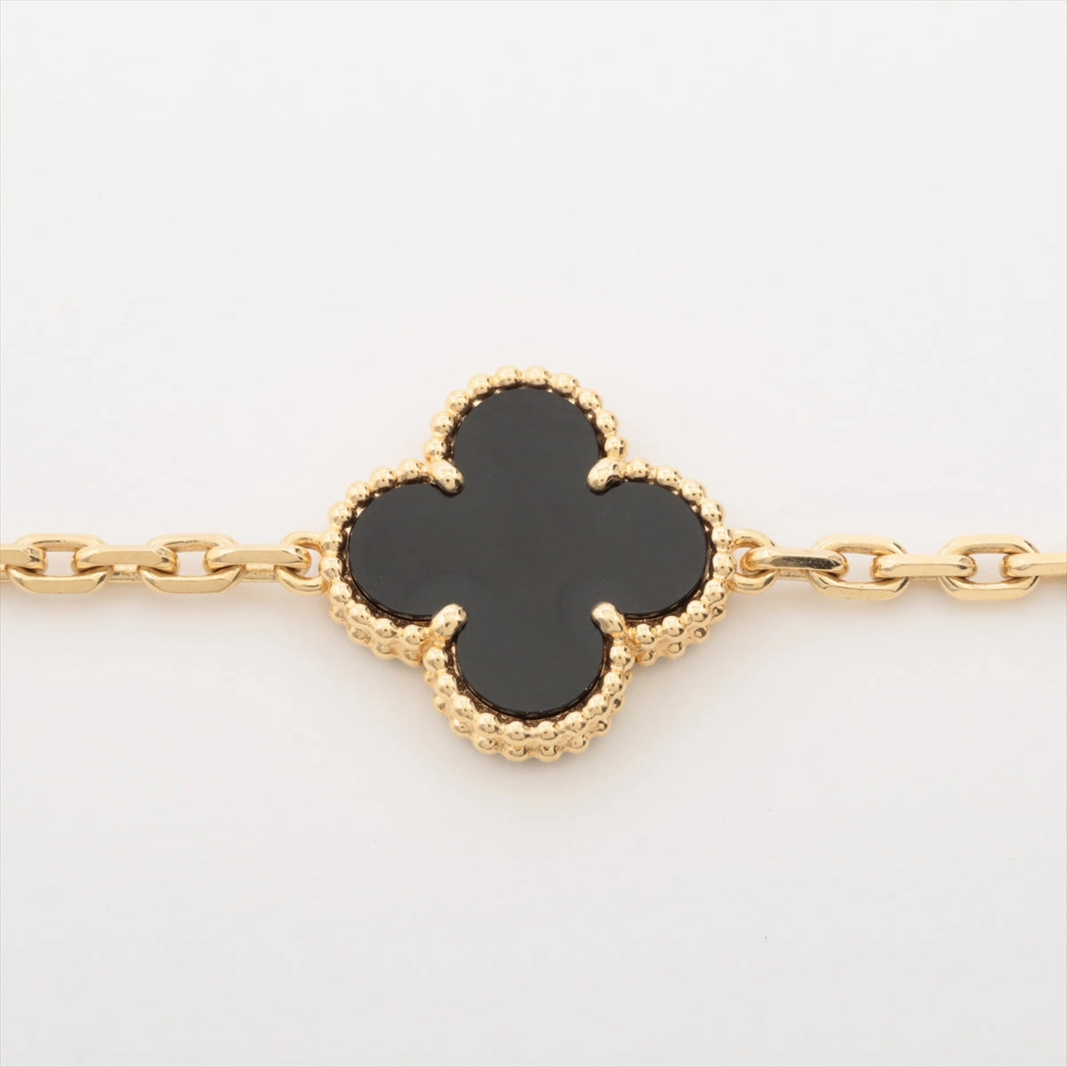 Van Cleef & Arpels Vintage Alhambra 5 Motifs Onyx Bracelet