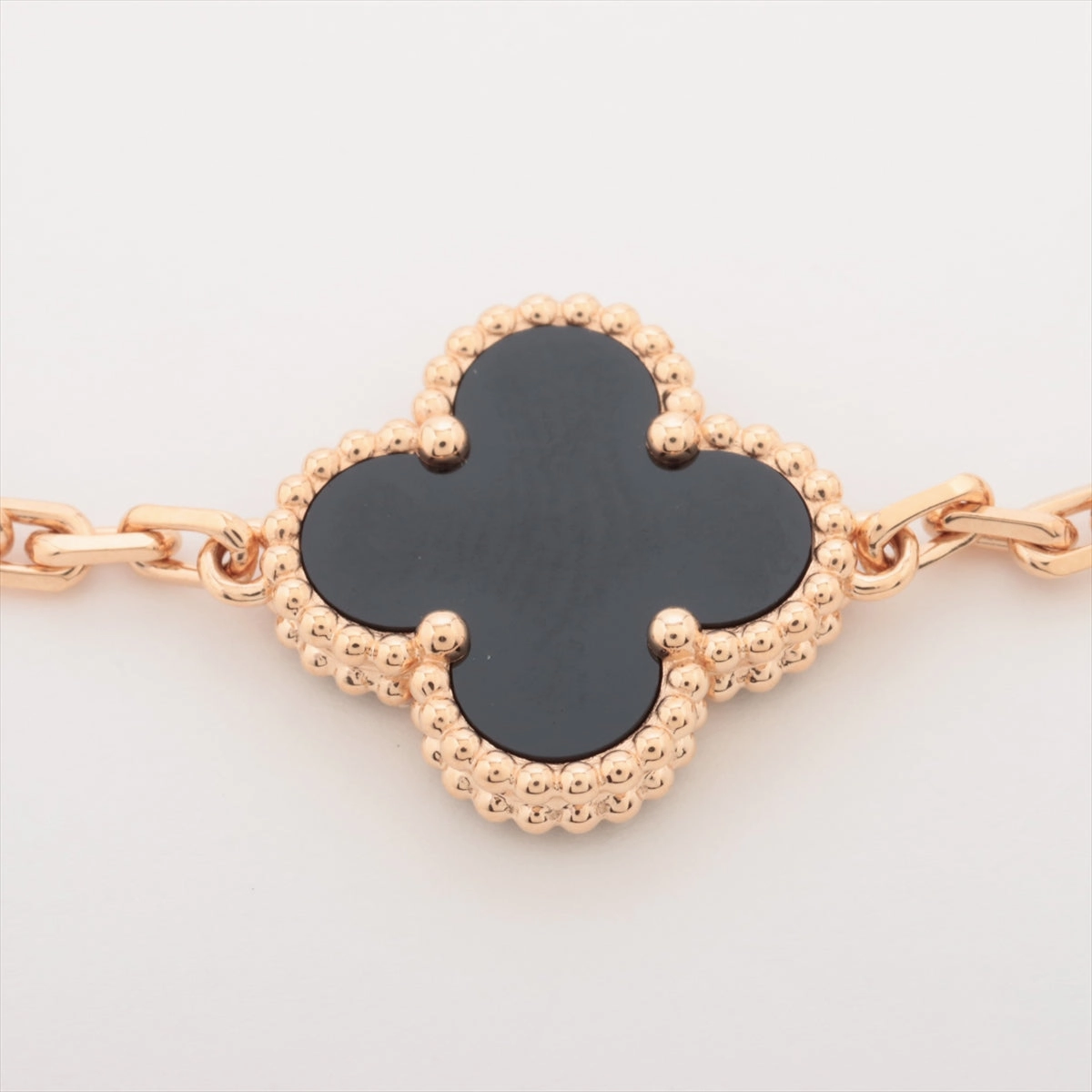 Van Cleef & Arpels Vintage Alhambra 5 Motifs Onyx Bracelet
