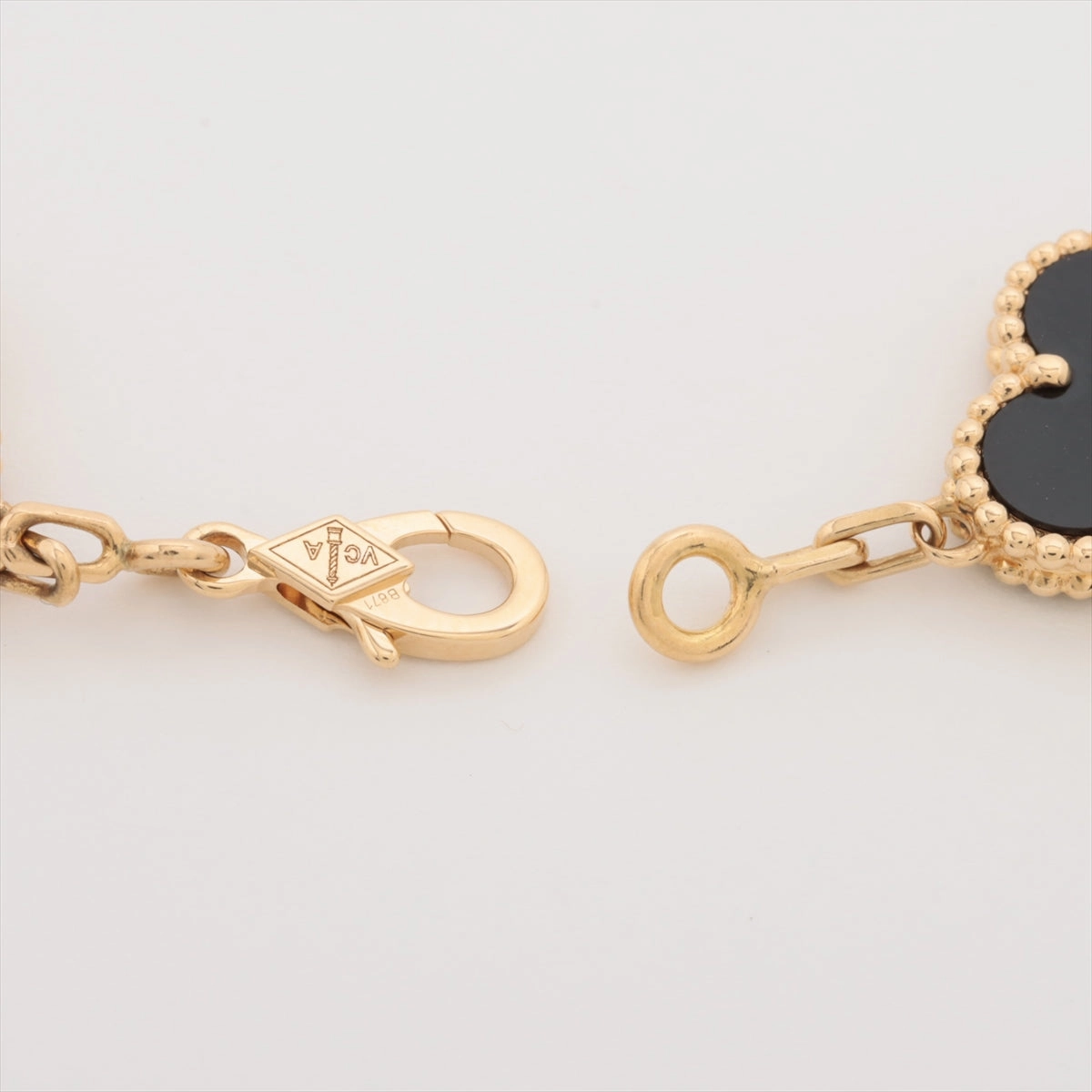 Van Cleef & Arpels Vintage Alhambra 5 Motifs Onyx Bracelet