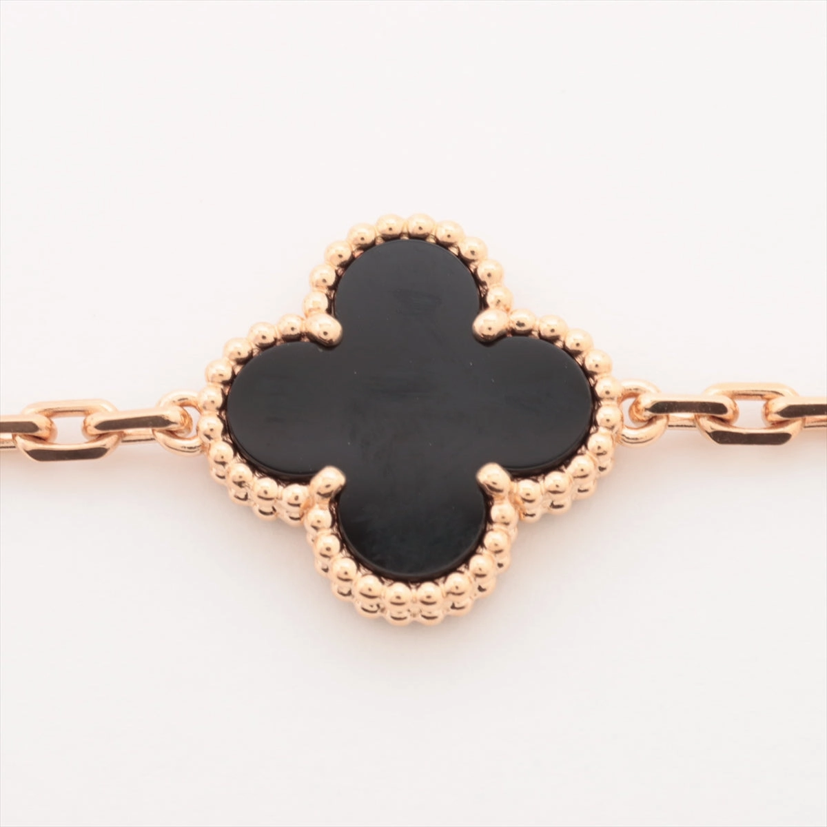 Van Cleef & Arpels Vintage Alhambra 5 Motifs Onyx Bracelet