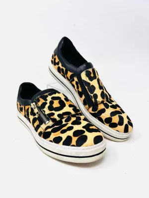Vaneli Größe 10 Braun/Schwarz Animal Print Schuhe aus Kuhhaar Sneakers