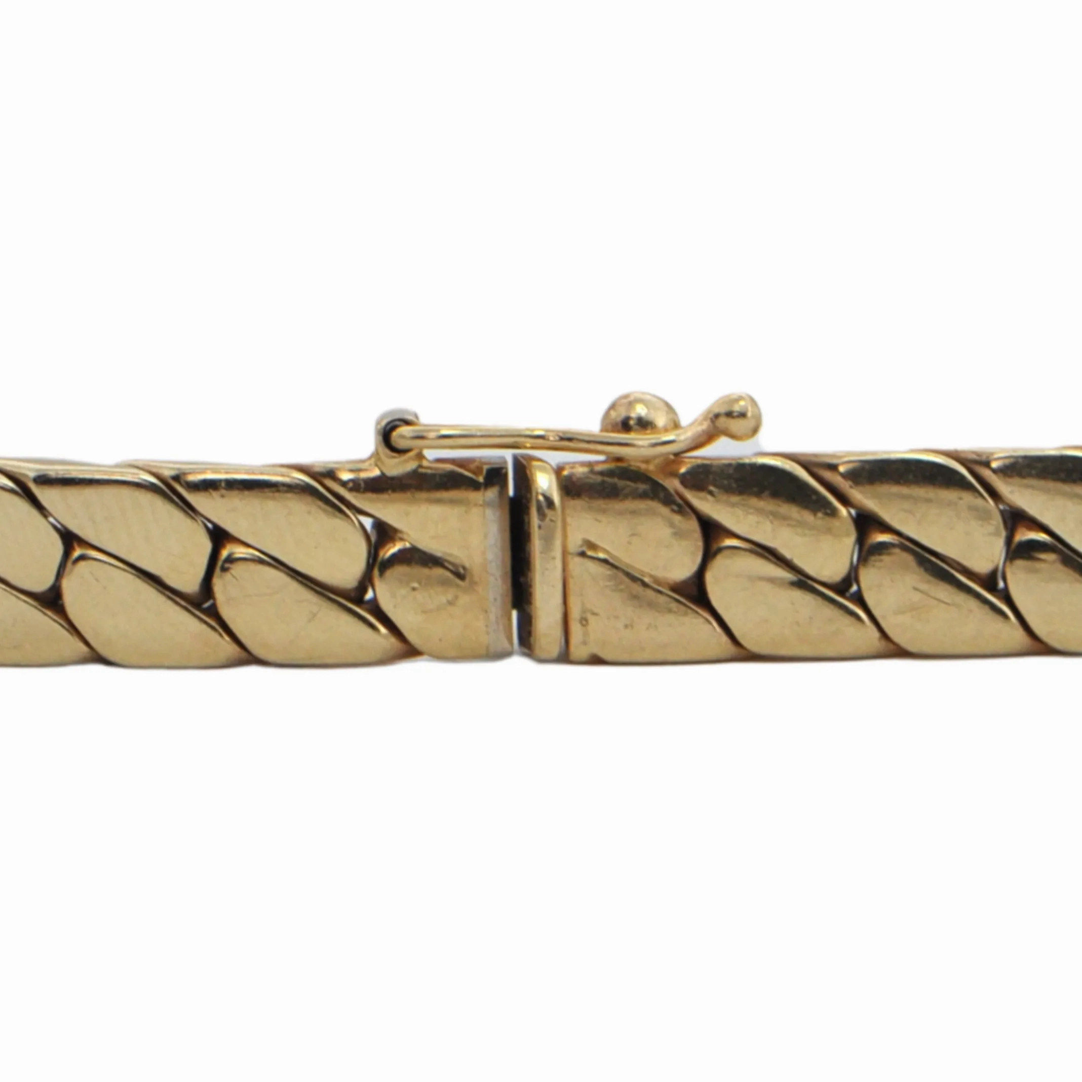 Vintage Diamond 14k Gold Curb Link Necklace