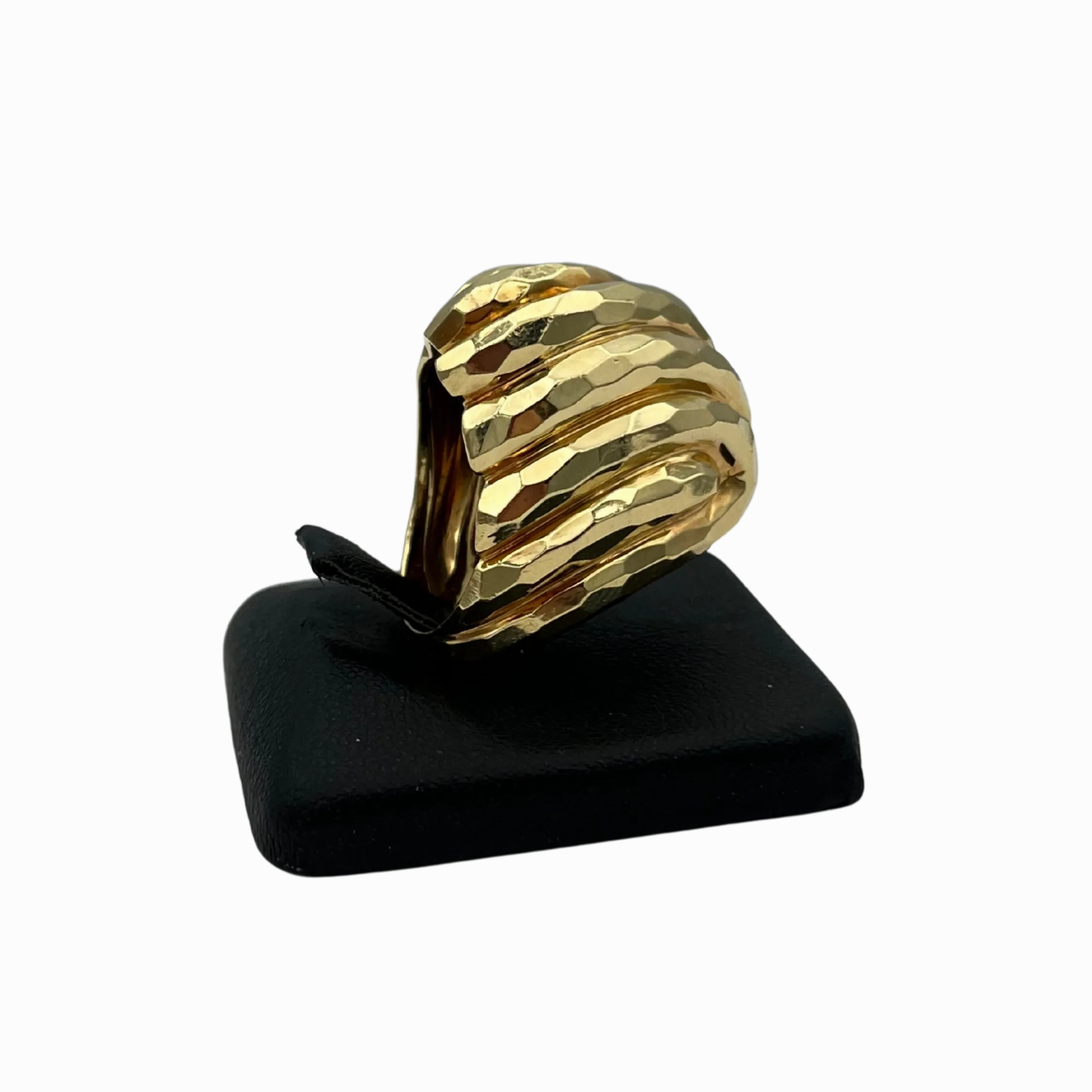 Vintage Henry Dunay 18k yellow gold swirl cocktail ring
