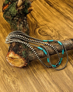 Vintage Layered Beaded Necklace texture-rose-gold  