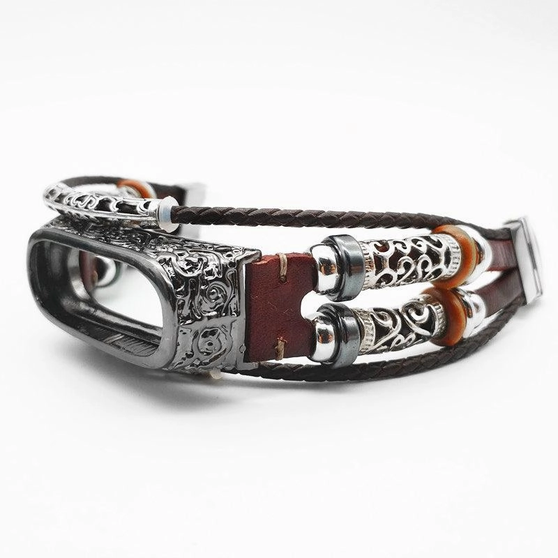 Vintage Leather Strap Carved Protective Case