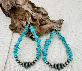 Vintage Navajo Beaded Earrings texture-rose-gold  